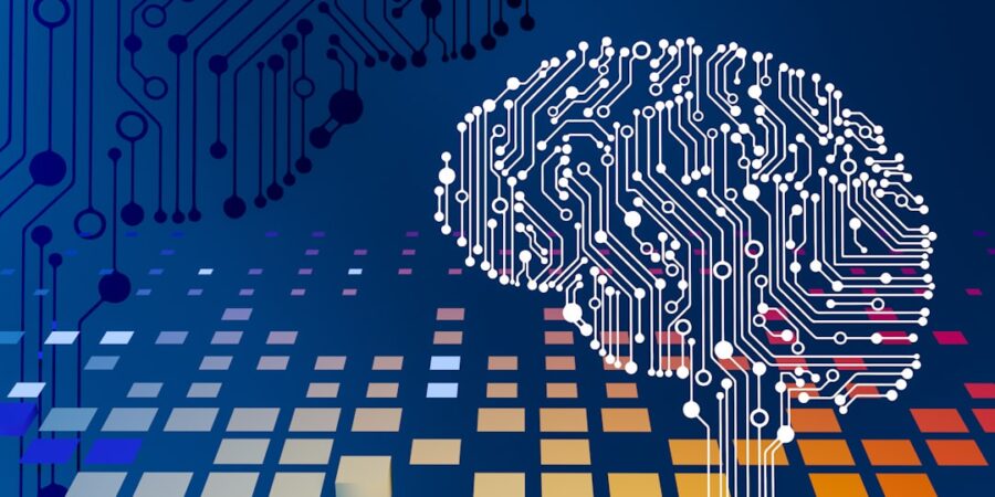Абстрактная цифровая иллюстрация искусственного интеллекта